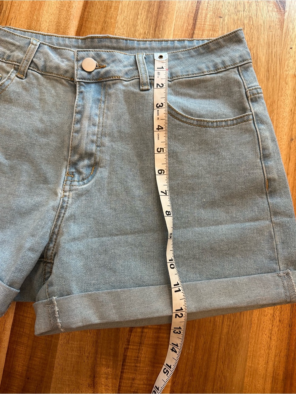 Magritta Denim Shorts for Women Mid Waisted Folded Hem Size Medium - Picture 7 of 7